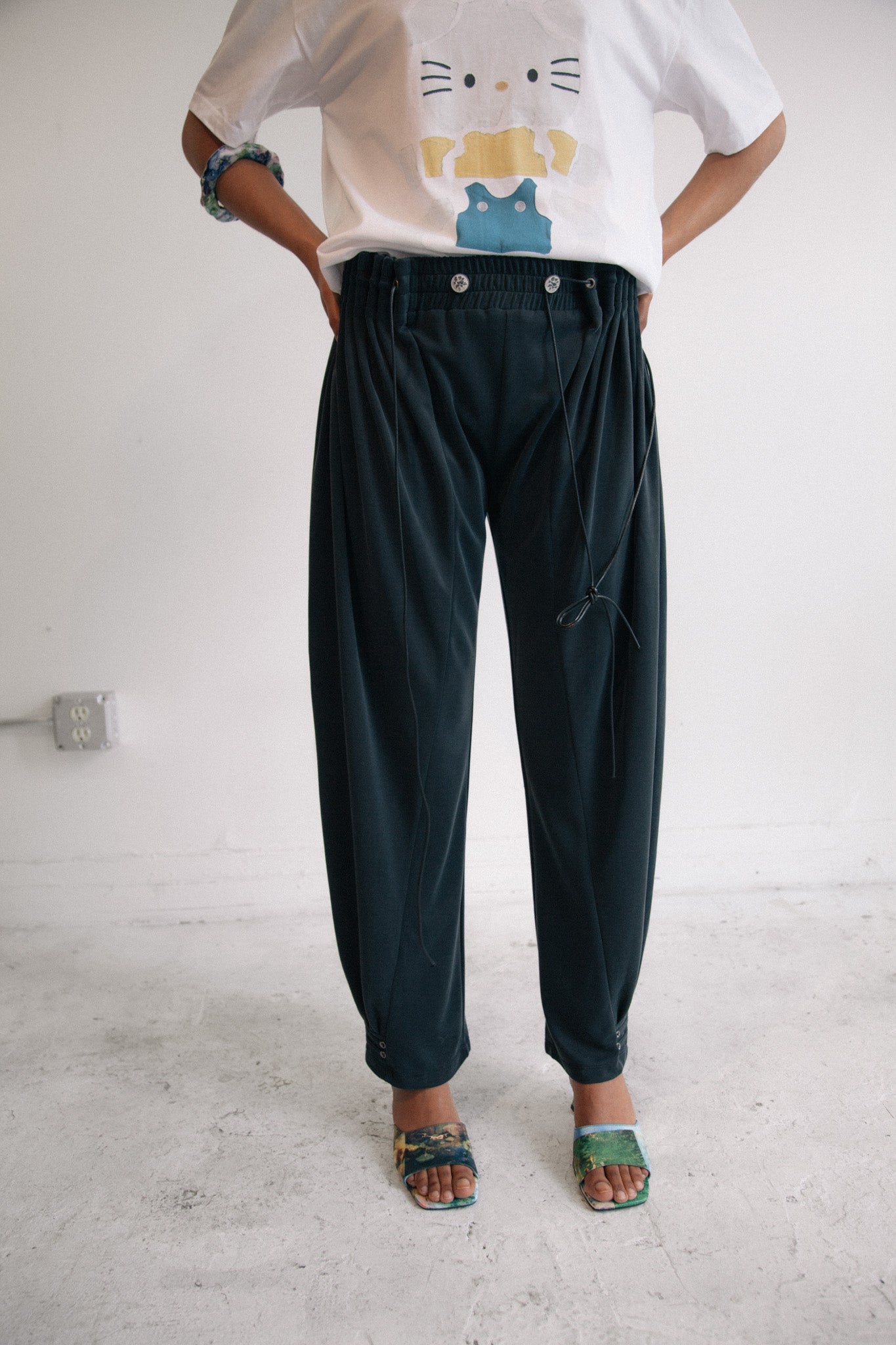 Curtain Jogger Pants (Washed Black)