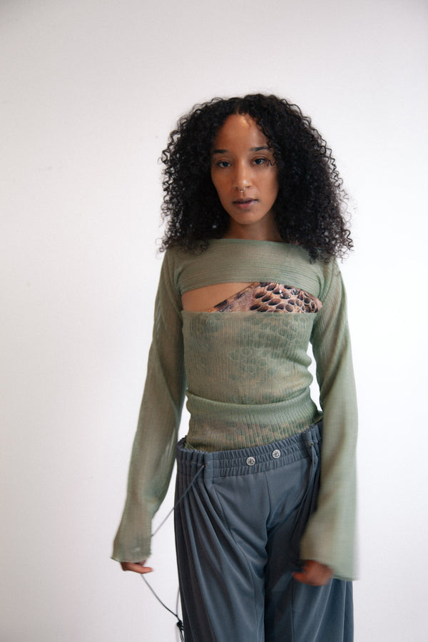 Sheer Multi-Way Top (Green)