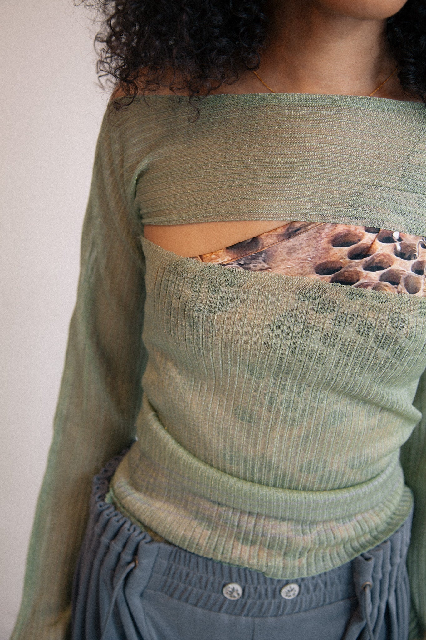 Sheer Multi-Way Top (Green)