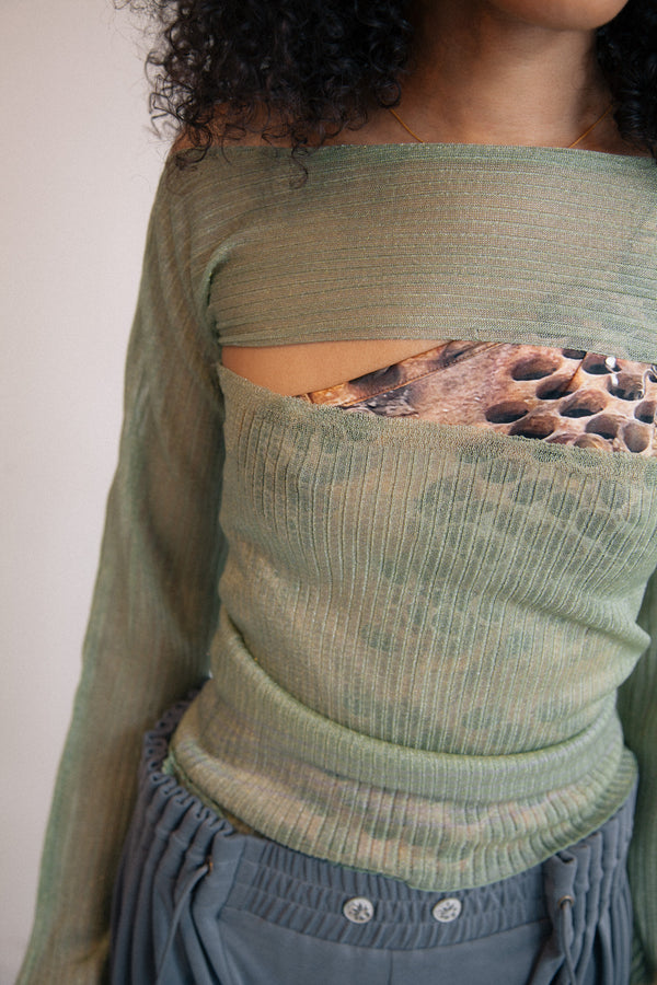 Sheer Multi-Way Top (Green)