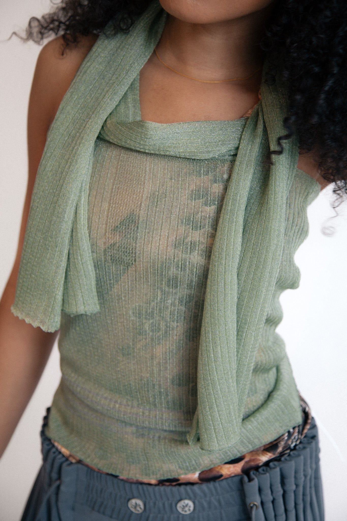 Sheer Multi-Way Top (Green)