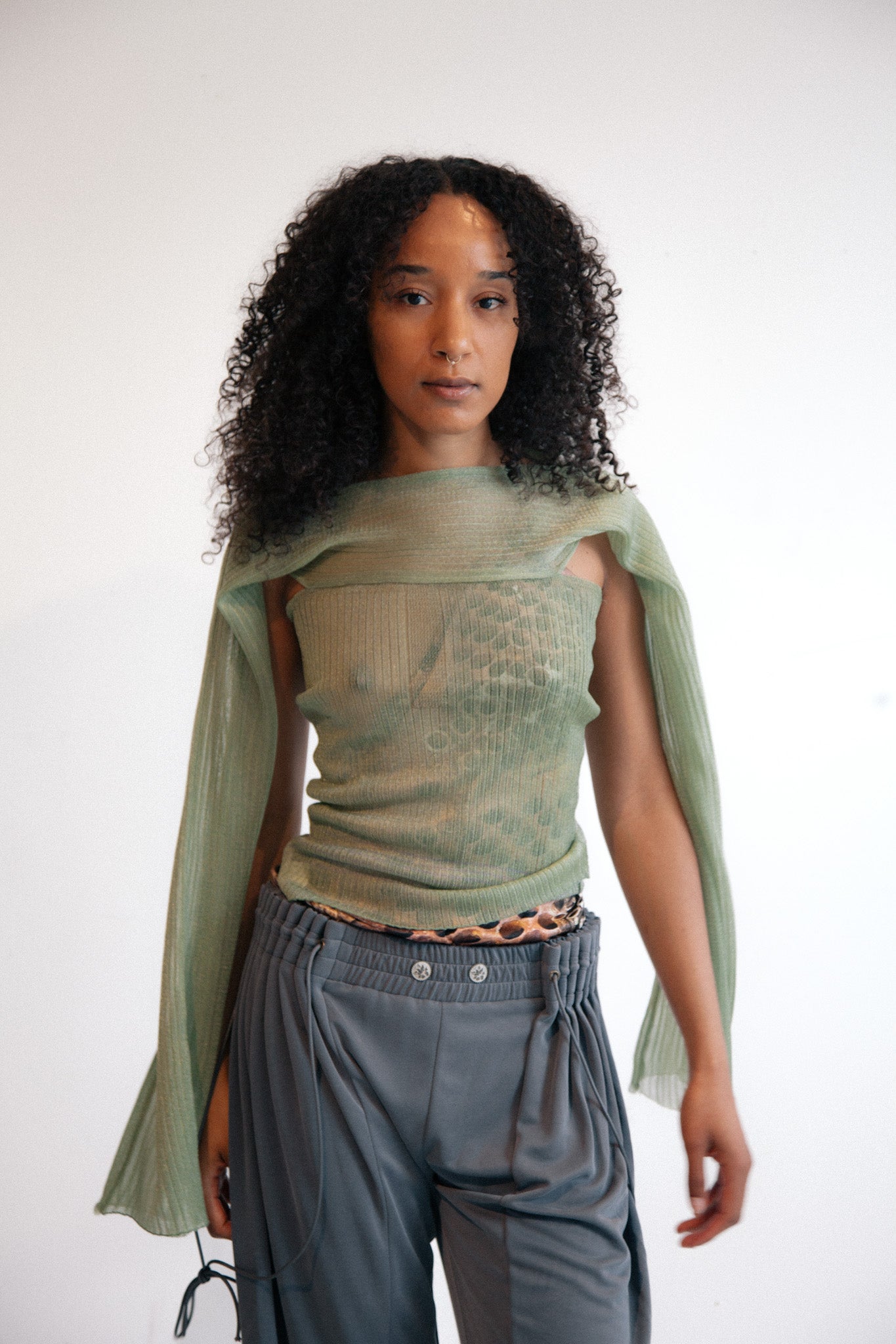 Sheer Multi-Way Top (Green)