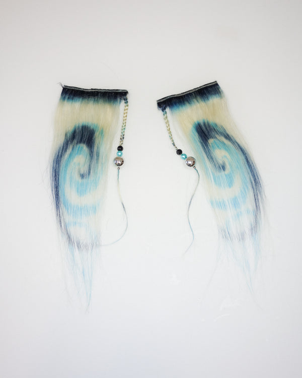 Fancy Blue Warp Hair Extensions
