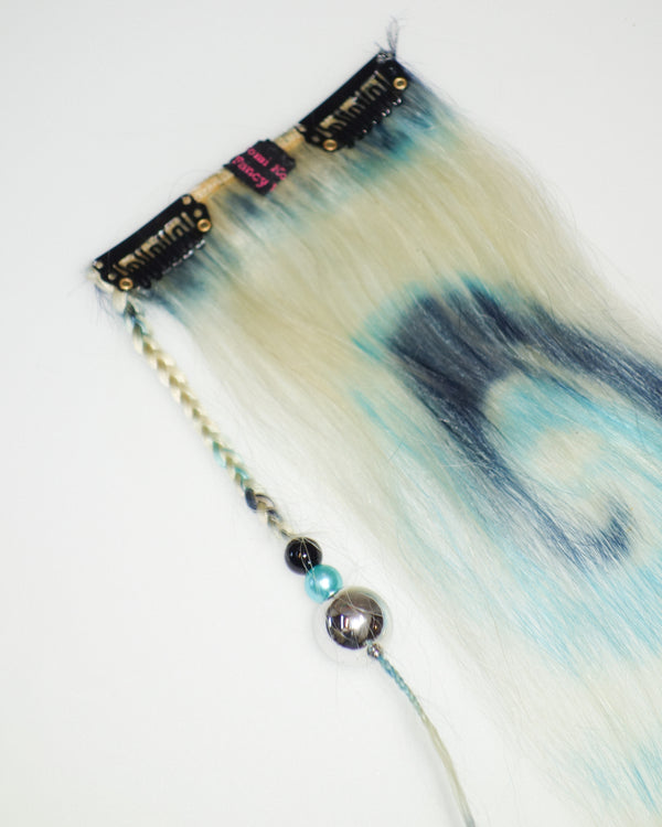 Fancy Blue Warp Hair Extensions