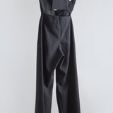 Structured High Waist Trousers (Black)