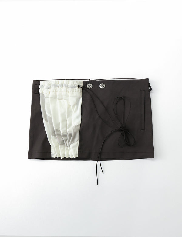 Curtain Mini Skirt (Brown)