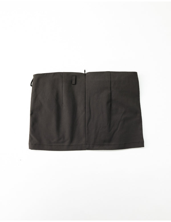 Curtain Mini Skirt (Brown)