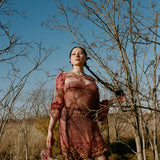 Rust Bubble Dress (Purple/Pink)