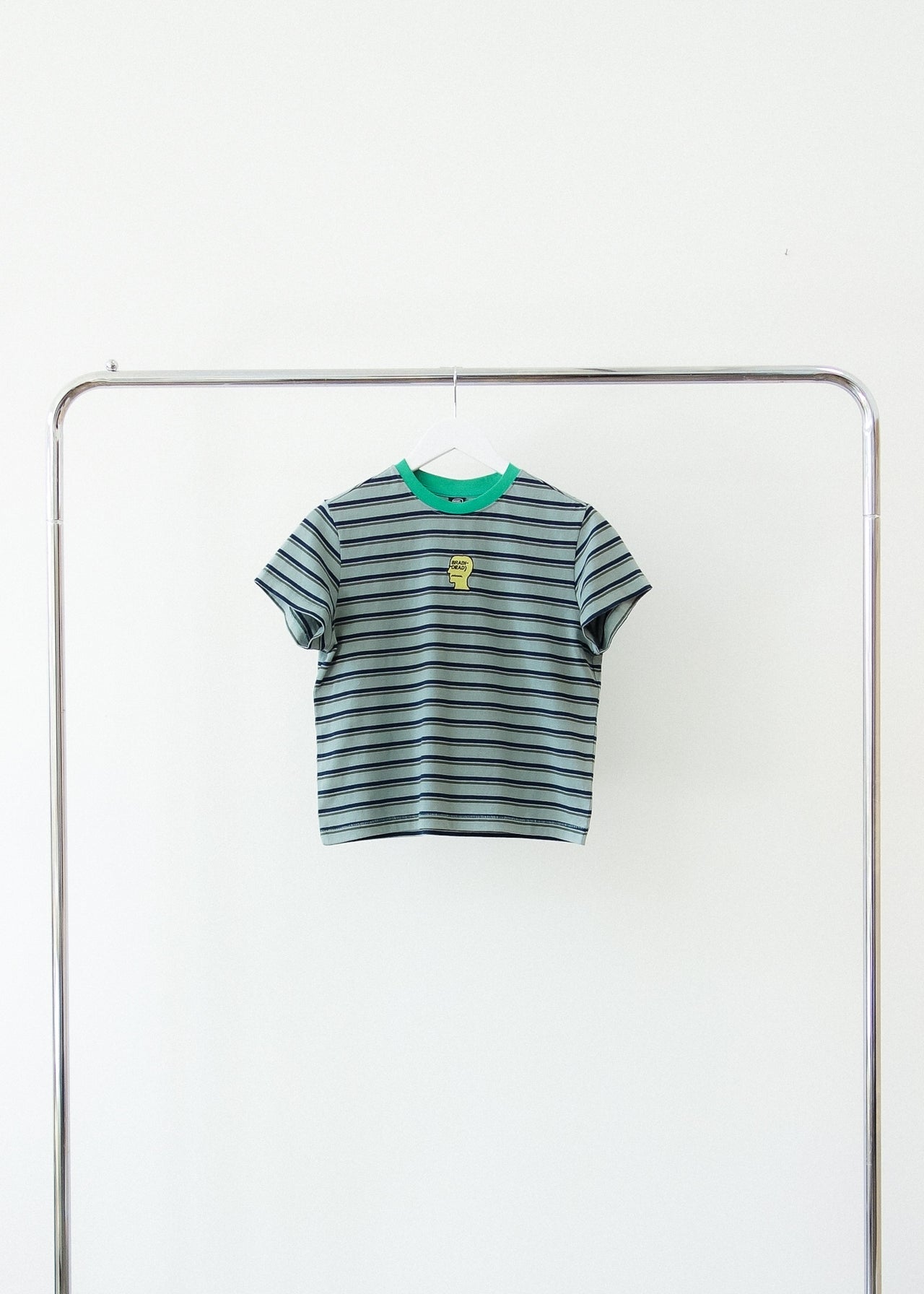 Striped Baby Tee — Yellow/Green