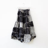 Patchwork Denim Skirt