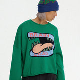 Big Bite Oversized Cropped Boxy Sweater