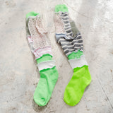 Patchwork Socks (Green - Long)