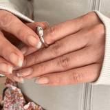 Fluid Form Swivel Ring (Green Peridot)