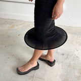 Gathered Mermaid Hoop Dress (Black)