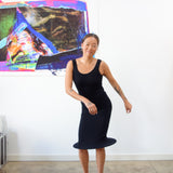 Hoop Knit Tank Dress (Black)