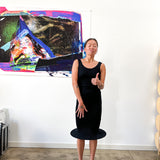 Hoop Knit Tank Dress (Black)