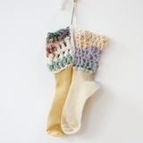Crochet Socks — Yellow/Cream