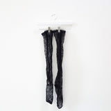 Lace Knee High Socks (Black)