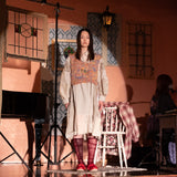 Lace Knee High Socks (Red)