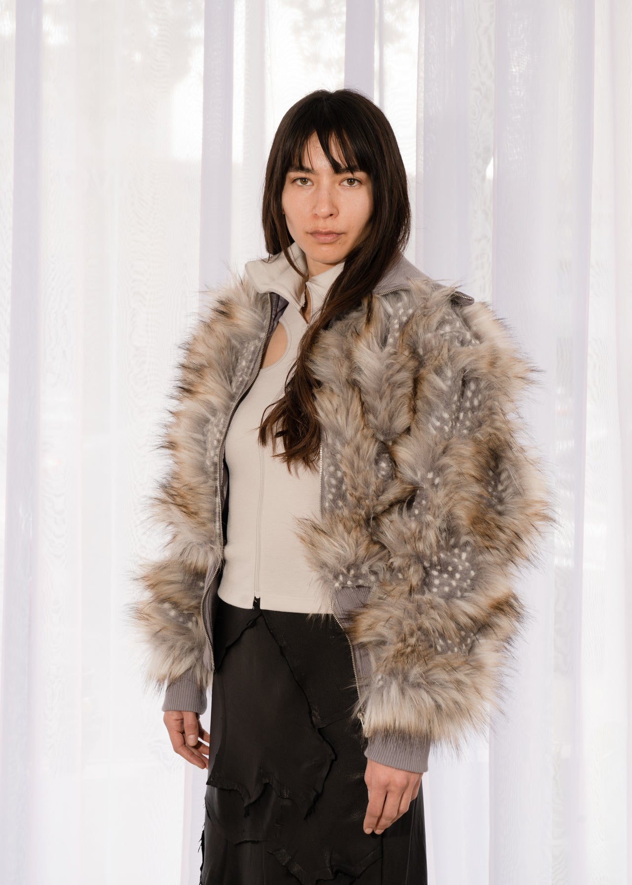 Shaved Faux Fur Jacket