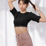 Charm Crop Tee (Black)