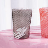 Hex Swirl Glass Cup (Black)