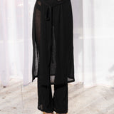 Wrap Skirt Pant (Black)