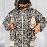 Zip Up Leopard Jacket