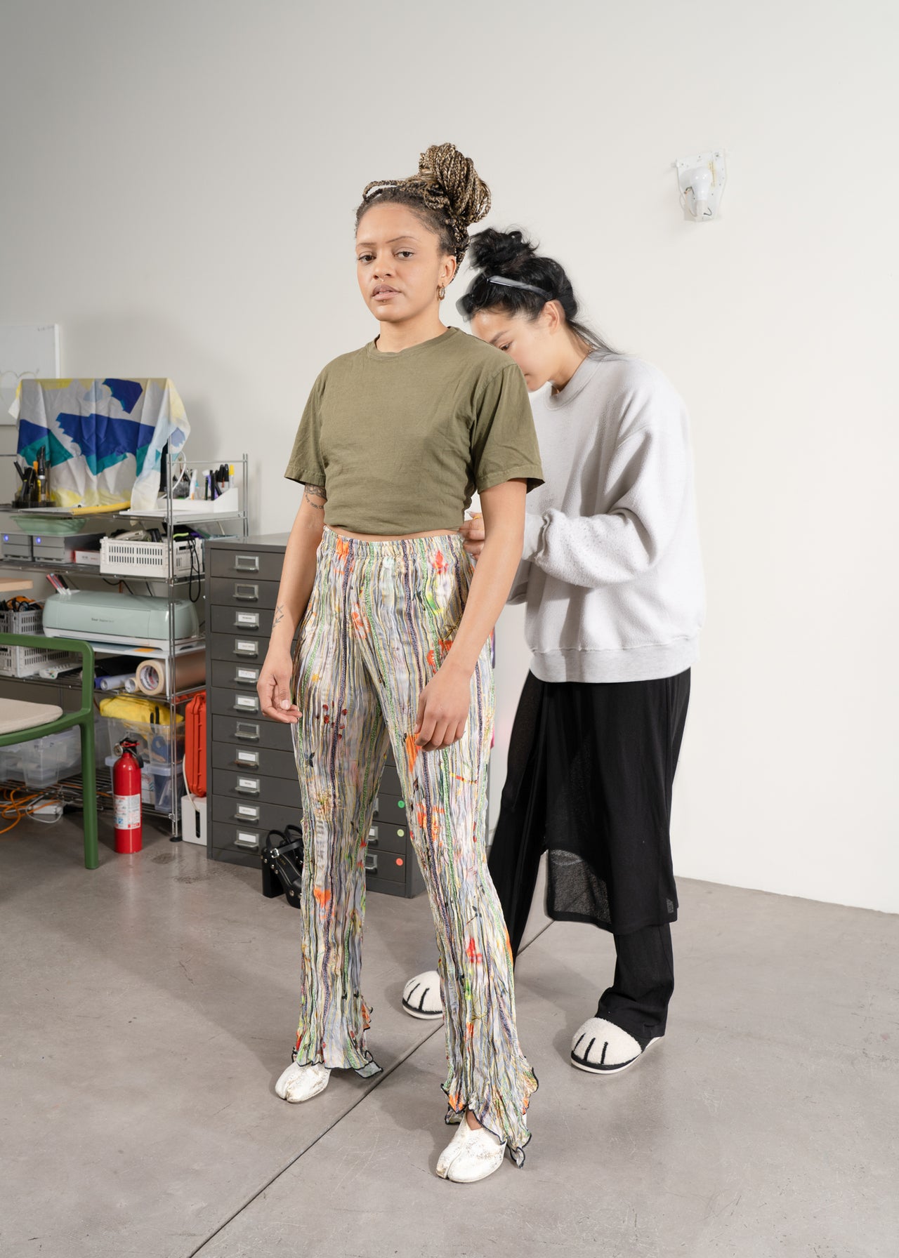Daliah Crushed Pleat Trousers in Marie